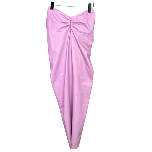 Lapointe Revolve Top Skirt SET Faux Leather Blossom Pink Size 4 - Picture 6 of 15